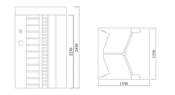 Rotasun 眾陽門禁設備-全高三叉人員管制機 - RTH-100Ei